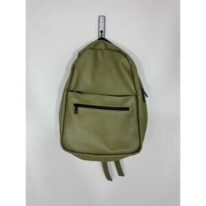 Fawn Design Olive Green Faux Leather Backpack NWOT